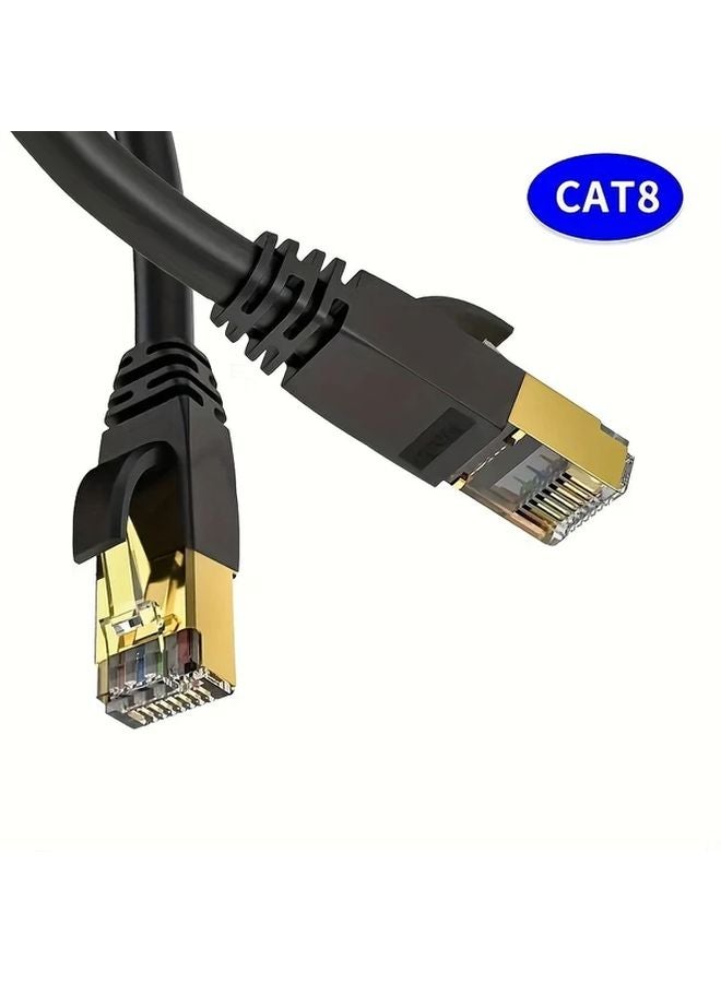 كابل إيثرنت عالي السرعة CAT8 بطول 50 قدمًا، سرعة 40 جيجابت في الثانية، تردد 2000 ميجاهرتز، سلك LAN من النوع S/FTP، موصل RJ45 مطلي بالذهب لأجهزة التوجيه والمودمات الخاصة بالألعاب. - Image 1